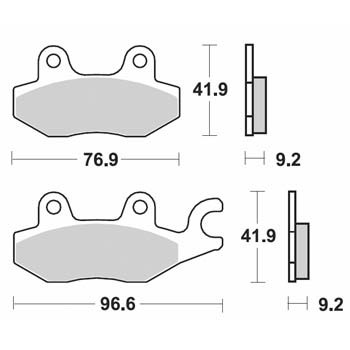 Brzdové destičky Brembo přední HONDA CBF 250 rok 04-06 