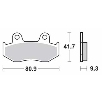 Brzdové destičky Brembo zadní YAMAHA YFZ 450 S rok 06-14 