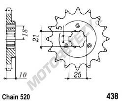 Řetězové kolečko SUZUKI DR 800 S Big (88-93) rok 88-93