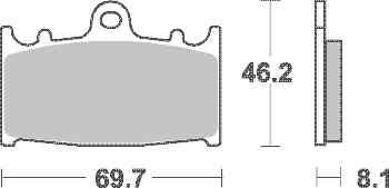 Brzdové destičky SBS přední KAWASAKI ZXR 750 R M1-M3 (ZX) (9...