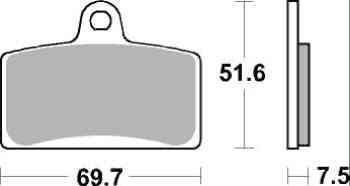 Brzdové destičky SBS přední DERBI 125 GPR Nude (04-08) rok 0...