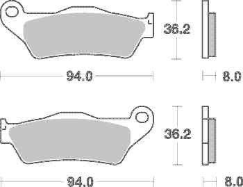 Brzdové destičky SBS přední HUSQVARNA TE 125 rok 11, 13