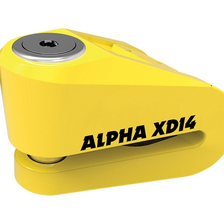 Zámek kotoučové brzdy Alpha XD14, OXFORD (žlutý, průměr čepu 14 mm) 