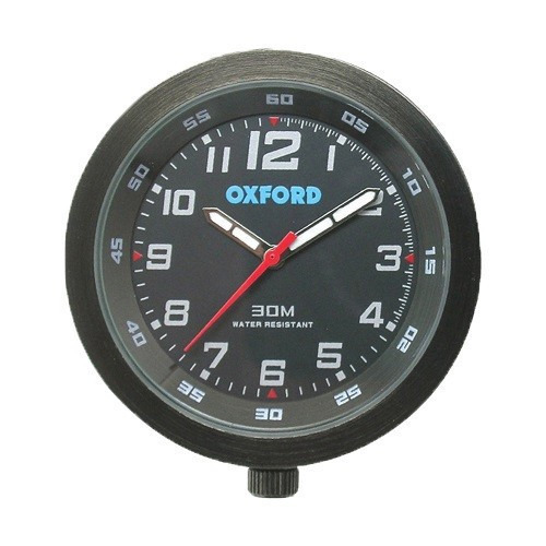 Analogové hodiny, OXFORD - Anglie (černý rámeček, luminiscen...