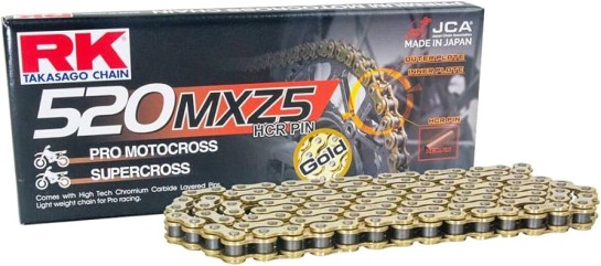 Řetězová sada RK MXZ5 GOLD GAS GAS MC 125 rok 20-23 