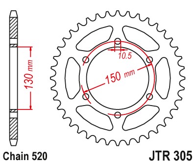 Rozeta HONDA NX 650 Dominator rok 95-01 