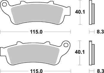 Brzdové destičky DP Brakes zadní HONDA NT 700 V Deauville ro...