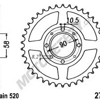 Rozeta HONDA VT 125 C,C2 Shadow rok 99-07