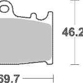 Brzdové destičky DP Brakes přední KAWASAKI ZXR 400 (ZX-4) ro...