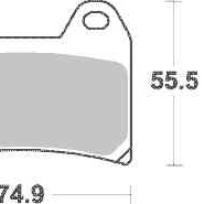 Brzdové destičky SBS přední KTM 640 LC4 Duke rok 03-06