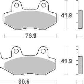 Brzdové destičky MR3 přední HONDA CA 125 Rebel rok 95-96