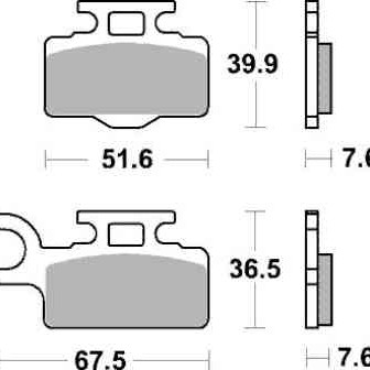 Brzdové destičky Brembo SX přední KAWASAKI KX 65 rok 00-21