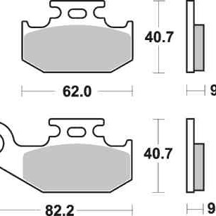 Brzdové destičky DP Brakes zadní YAMAHA YFM 700 R-V Raptor r...