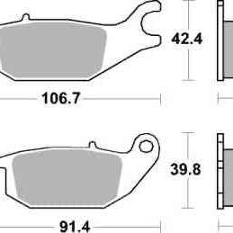 Brzdové destičky DP Brakes zadní HONDA CBR 125 R rok 03-10 