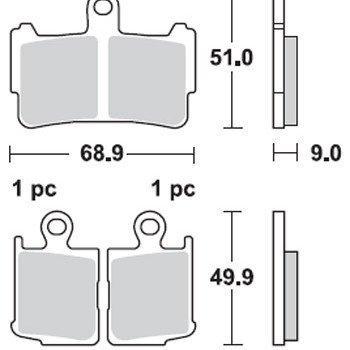 Brzdové destičky DP Brakes přední HONDA VFR 1200 F V4 rok 10-19