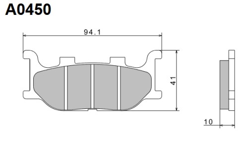 Brzdové destičky NISSIN přední YAMAHA YZF 600 R Thunder Cat (96-03) rok 96-03