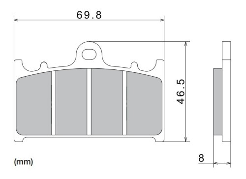 Brzdové destičky NISSIN přední KAWASAKI ZXR 750 J1,J2 (ZX) (91-92) rok 89-92