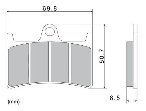 Brzdové destičky NISSIN přední YAMAHA XJR 1300 SP rok 99-01