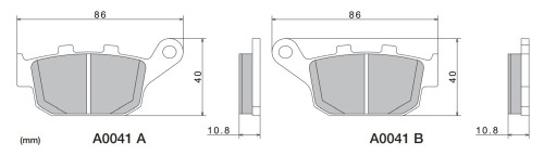 Brzdové destičky NISSIN zadní HONDA CL 500 rok 23-24