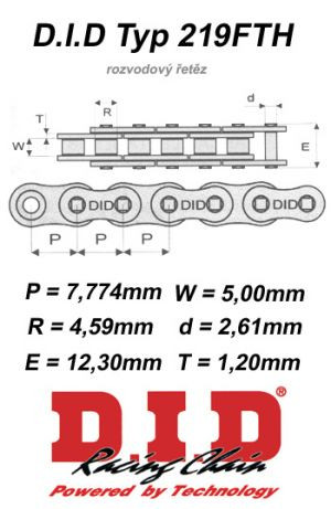 D.I.D Rozvodový řetěz DID SUZUKI RF 900 RR rok 94-00