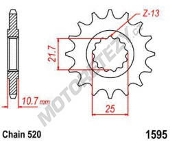 Řetězové kolečko YAMAHA XJ6 / Diversion (S, F) rok 09-15