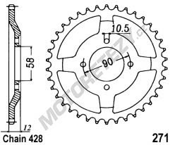 Rozeta HONDA CLR 125 W,X,Y Cityfly rok 98-03