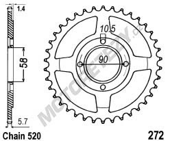 Rozeta HONDA CB 250 N Two Fifty rok 92-00