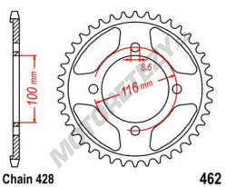 Rozeta KAWASAKI KLX 140 L rok 08-16