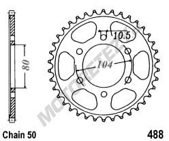 Kalená rozeta KAWASAKI ZXR 750 R M1-M3 (ZX) (93-95) rok 93-95