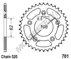 Rozeta CAGIVA 125 Planet rok 97-00