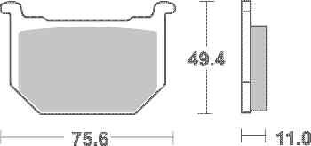 Brzdové destičky MR3 přední SUZUKI GN 250 All rok 86-97