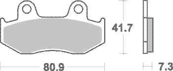 Brzdové destičky MR3 přední HONDA CR 125 R  rok 84-86