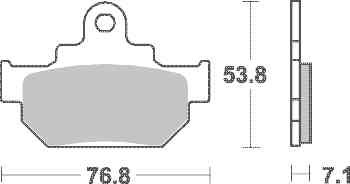 Brzdové destičky DP Brakes přední SUZUKI GZ 250 Marauder rok 99-10