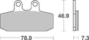 Brzdové destičky DP Brakes přední HONDA NSR 125 R F2 (89-90) rok 89-90