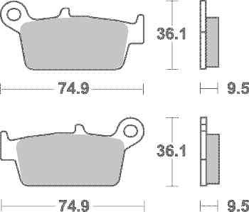 Brzdové destičky DP Brakes přední GAS GAS 250 F EC rok 07-11