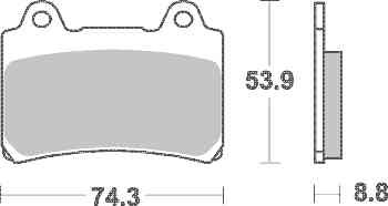 Brzdové destičky Brembo přední YAMAHA SRX 600 rok 90-96