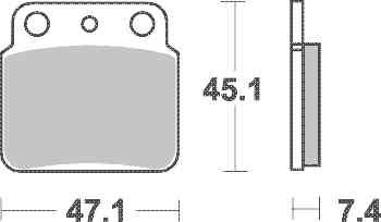 Brzdové destičky Brembo zadní SUZUKI LT-Z 400 (ATV) Quadsport rok 03-19