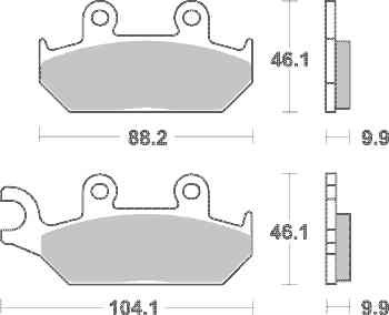 Brzdové destičky MR3 přední YAMAHA XTZ 660 Tenere rok 91-98