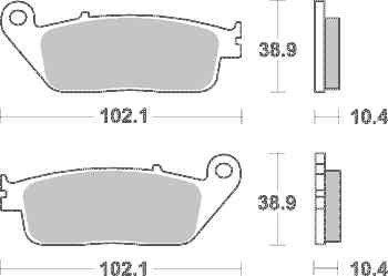 Brzdové destičky NHC zadní HONDA ST 1100 Pan European rok 90-02