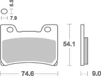 Brzdové destičky Brembo přední YAMAHA FZR 600 rok 92-95