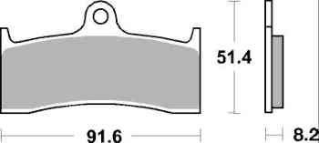 Brzdové destičky MR3 přední KAWASAKI ZX-7RR Ninja rok 96-99