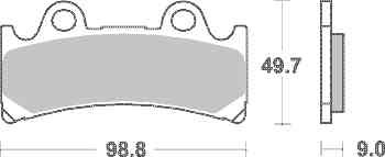 Brzdové destičky Brembo přední TRIUMPH 900 Daytona Super III rok 94-97