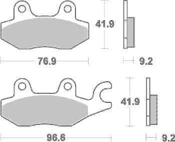 Brzdové destičky NHC přední HONDA VT 125 C,C2 Shadow rok 99-08