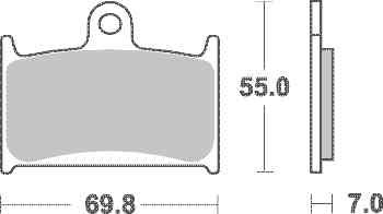 Brzdové destičky DP Brakes přední YAMAHA FZR 750 (OW01) rok 89-90
