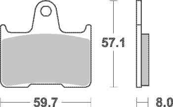 Brzdové destičky MR3 zadní KAWASAKI ZZR 1400 (ZX14) rok 06-19