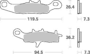 Brzdové destičky DP Brakes přední KAWASAKI KX 85 řetěz 428 (velká kola) rok 06-21