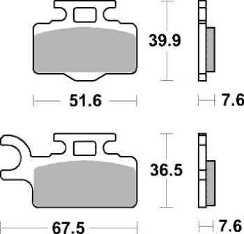 Brzdové destičky Brembo SX přední KAWASAKI KX 65 rok 00-21