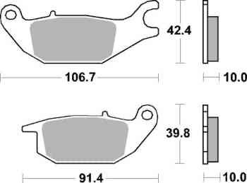 Brzdové destičky DP Brakes zadní HONDA CBR 125 R rok 03-10