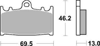 Brzdové destičky DP Brakes zadní SUZUKI VL 1500 LC Intruder rok 02-09