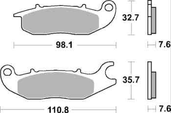 Brzdové destičky MR3 přední HONDA MSX 125 (Grom) rok 14-21